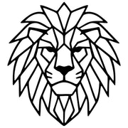 Geometric Lion Head DXF File – CNC Cutting Design | AWLION1146