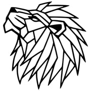 Geometric Lion Head DXF File – CNC Cutting Design | AWLION1147