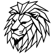 Geometric Lion Head DXF File – CNC Cutting Design | AWLION1151