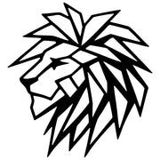 Geometric Lion Head DXF File – CNC Cutting Design | AWLION1154