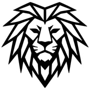 Geometric Lion Head DXF File – CNC Cutting Design | AWLION1157
