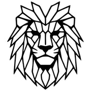 Geometric Lion Head DXF File – CNC Cutting Design | AWLION1158