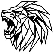 Geometric Lion Head DXF File – CNC Cutting Design | AWLION1160