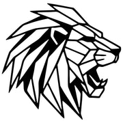 Geometric Lion Head DXF File – CNC Cutting Design | AWLION1161