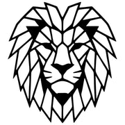 Geometric Lion Head DXF File – CNC Cutting Design | AWLION1167