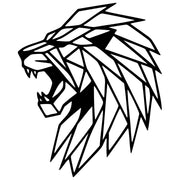 Geometric Lion Head DXF File – CNC Cutting Design | AWLION1169
