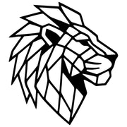 Geometric Lion Head DXF File – CNC Cutting Design | AWLION1171