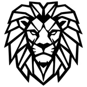 Geometric Lion Head DXF File – CNC Cutting Design | AWLION1172