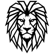 Geometric Lion Head DXF File – CNC Cutting Design | AWLION1174