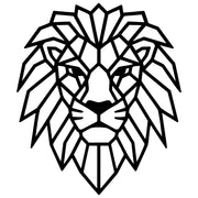 Geometric Lion Head DXF File – CNC Cutting Design | AWLION1176
