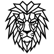 Geometric Lion Head DXF File – CNC Cutting Design | AWLION1177