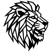 Geometric Lion Head DXF File – CNC Cutting Design | AWLION1179