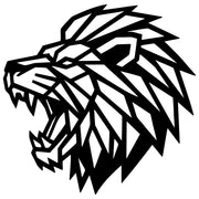 Geometric Lion Head DXF File – CNC Cutting Design | AWLION1180