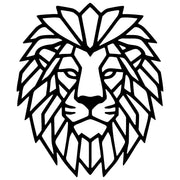 Geometric Lion Head DXF File – CNC Cutting Design | AWLION1182