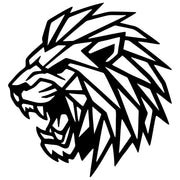 Geometric Lion Head DXF File – CNC Cutting Design | AWLION1183
