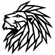 Geometric Lion Head DXF File – CNC Cutting Design | AWLION1187