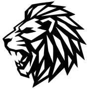 Geometric Lion Head DXF File – CNC Cutting Design | AWLION1191