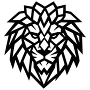 Geometric Lion Head DXF File – CNC Cutting Design | AWLION1194