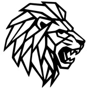 Geometric Lion Head DXF File – CNC Cutting Design | AWLION1202
