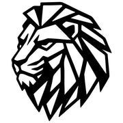 Geometric Lion Head DXF File – CNC Cutting Design | AWLION1203