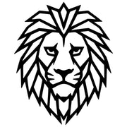 Geometric Lion Head DXF File – CNC Cutting Design | AWLION1205