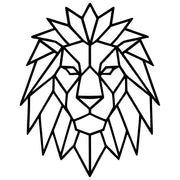 Geometric Lion Head DXF File – CNC Cutting Design | AWLION747