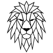 Geometric Lion Head DXF File – CNC Cutting Design | AWLION749