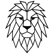 Geometric Lion Head DXF File – CNC Cutting Design | AWLION752