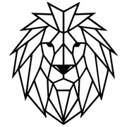Geometric Lion Head DXF File – CNC Cutting Design | AWLION754