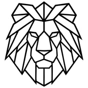 Geometric Lion Head DXF File – CNC Cutting Design | AWLION755