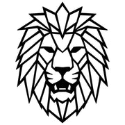 Geometric Lion Head DXF File – CNC Cutting Design | AWLION757