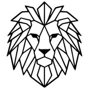 Geometric Lion Head DXF File – CNC Cutting Design | AWLION764