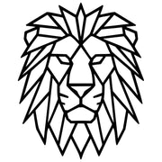 Geometric Lion Head DXF File – CNC Cutting Design | AWLION765