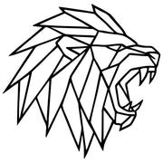 Geometric Lion Head DXF File – CNC Cutting Design | AWLION766