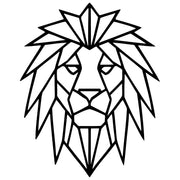 Geometric Lion Head DXF File – CNC Cutting Design | AWLION775