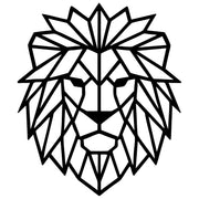Geometric Lion Head DXF File – CNC Cutting Design | AWLION779