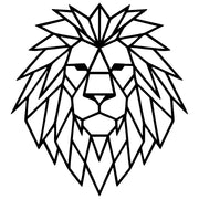 Geometric Lion Head DXF File – CNC Cutting Design | AWLION781