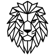 Geometric Lion Head DXF File – CNC Cutting Design | AWLION783