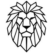 Geometric Lion Head DXF File – CNC Cutting Design | AWLION784
