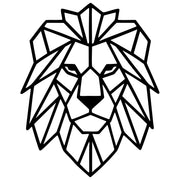 Geometric Lion Head DXF File – CNC Cutting Design | AWLION785