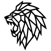 Geometric Lion Head DXF File – CNC Cutting Design | AWLION786