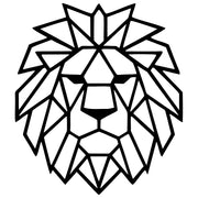 Geometric Lion Head DXF File – CNC Cutting Design | AWLION791