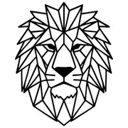 Geometric Lion Head DXF File – CNC Cutting Design | AWLION792