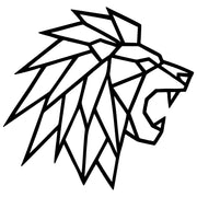 Geometric Lion Head DXF File – CNC Cutting Design | AWLION793