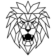 Geometric Lion Head DXF File – CNC Cutting Design | AWLION796