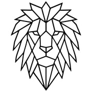 Geometric Lion Head DXF File – CNC Cutting Design | AWLION809