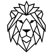Geometric Lion Head DXF File – CNC Cutting Design | AWLION810