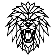 Geometric Lion Head DXF File – CNC Cutting Design | AWLION818