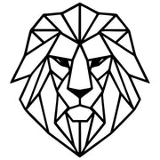 Geometric Lion Head DXF File – CNC Cutting Design | AWLION820