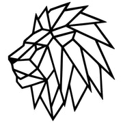 Geometric Lion Head DXF File – CNC Cutting Design | AWLION822